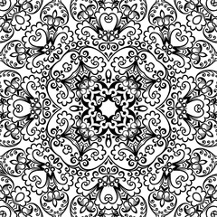 Vector ethnic hand drawn ornamental background.