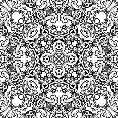 Vector ethnic hand drawn ornamental background.