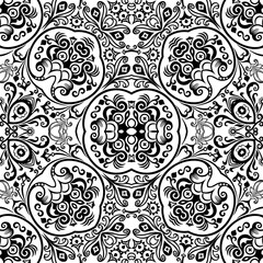 Vector ethnic hand drawn ornamental background.