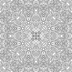 Vector ethnic line art hand drawn background