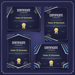Collection of Elegant Certificate Templates with Luxury Ornaments