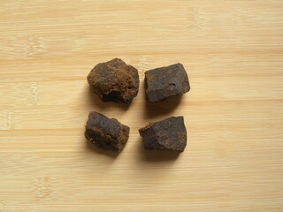 Dark brown color Coconut palm jaggery