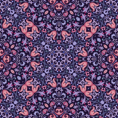 Vector ethnic nature ornamental background