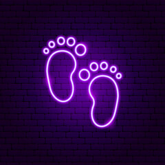 Baby Footprint Neon Sign