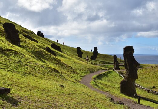 Estatuas de Moais en Isla de Pascua