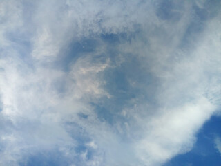 Gray clouds covering the sky as background