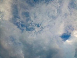 Naklejka na ściany i meble Gray clouds covering the sky as background
