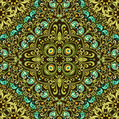 Vector ethnic nature ornamental background