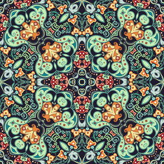 Fototapeta premium Vector ethnic nature ornamental background
