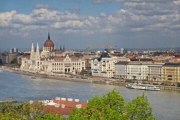 Naklejka premium Hungarian parliament building in Budapest. Hungary