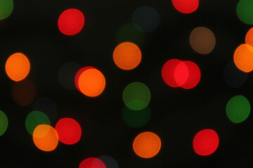 New Year Bokeh Colour Lights Background