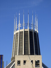Obraz premium Spire of the cathedral, Liverpool