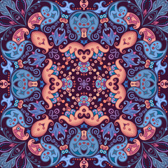 Vector ethnic nature ornamental background