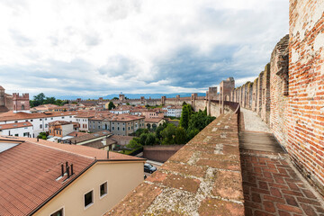 The walled town of Cittadella in Italy