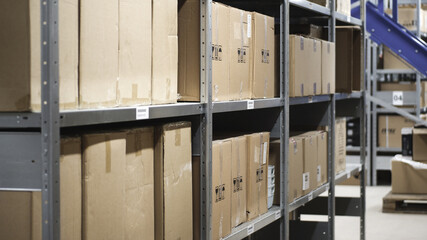 Metal racks in the Storage Area