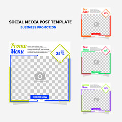 social media post for your business promotion there is four template in one package full colour style eighteen