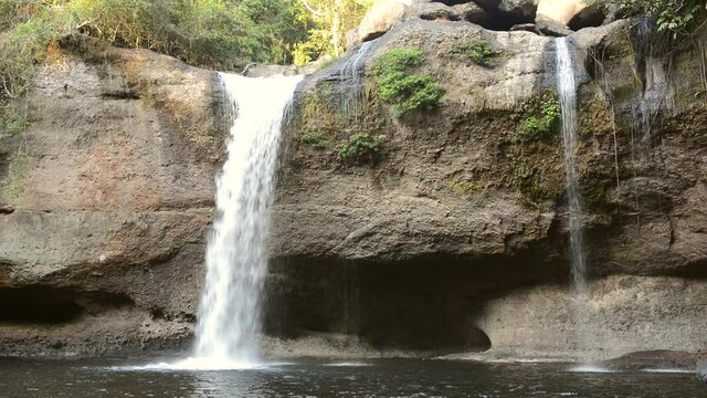 Deep Forest beautiful waterfall Haew Suwat waterfall at Kao Yai national park World HeritageThailand