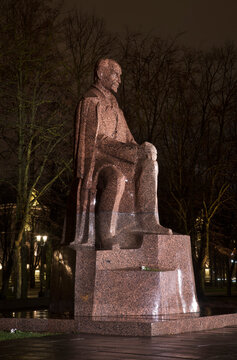 Monument to Rainis  (Janis Plieksans) in Riga. Latvia