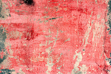 Background wall with putty painted pink texture surface