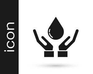 Grey Washing hands with soap icon isolated on white background. Washing hands with soap to prevent virus and bacteria. Vector Illustration.