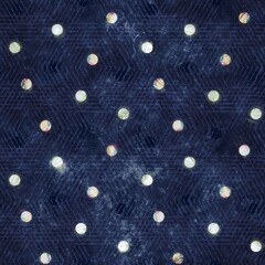 Seamless happy geo pattern with navy and white. High quality illustration. Joyful party mood design with subtle marble design overlay. Abstract repeat raster jpg swatch.