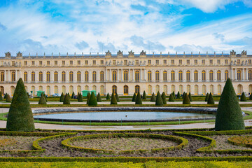 Main entrance of Versailles. Palace Versailles. March 2020.