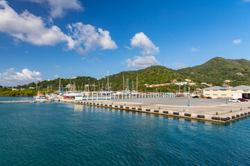 Fototapeta na wymiar New marina in Carriacou, Grenada