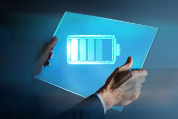 fast wireless charging 3D illustration