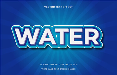 Water editable text effect