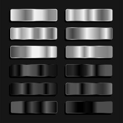 silver titanium iron color palette metallic gradient