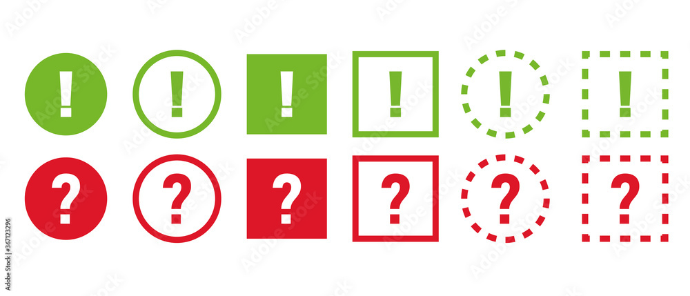 Poster question and answers mark sign icon. set colored buttons. help symbol. faq sign isolated on white ba