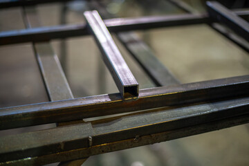 Obraz premium Metal profile in the workshop.
