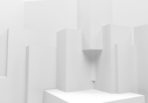 Abstract white background 3d render © yuliachupina