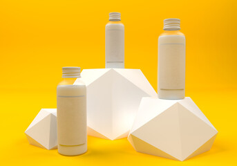 Bottle set 3d render