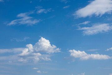 Beautiful white-winged clouds flying across the sky
