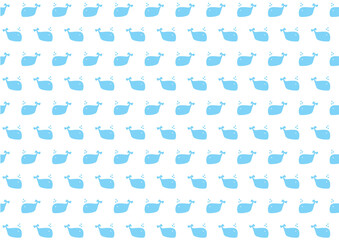 Seamless sea cute pattern with whale, summer pattern vector
