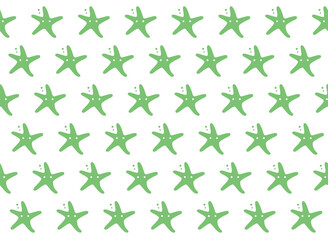 Seamless sea cute pattern with starfish summer pattern vector