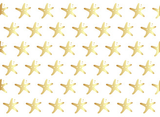 Seamless sea cute pattern with starfish summer pattern vector