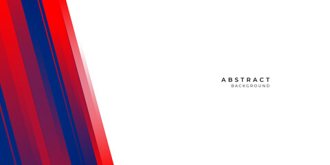 Modern blue red wide banner background for presentation design. Suit for social media post stories design template