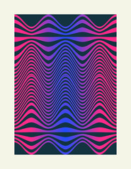 Abstrack Design background. Gradient Wave lines vector Illustration