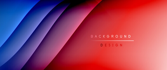 Fluid gradient waves with shadow lines and glowing light effect, modern flowing motion abstract background for cover, placards, poster, banner or flyer