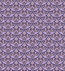 Vector seamless pattern. Ethnic nature background