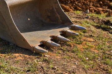 excavator bucket construction work photography