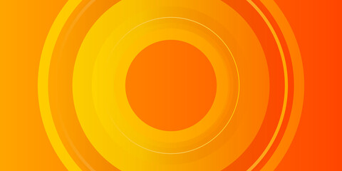 Futuristic orange circle round wave background. Vector illustration for modern keynote presentation background, brochure design, website slider, landing page, annual report, company profile