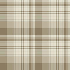 Seamless pattern in simple cozy beige colors for plaid, fabric, textile, clothes, tablecloth and other things. Vector image.