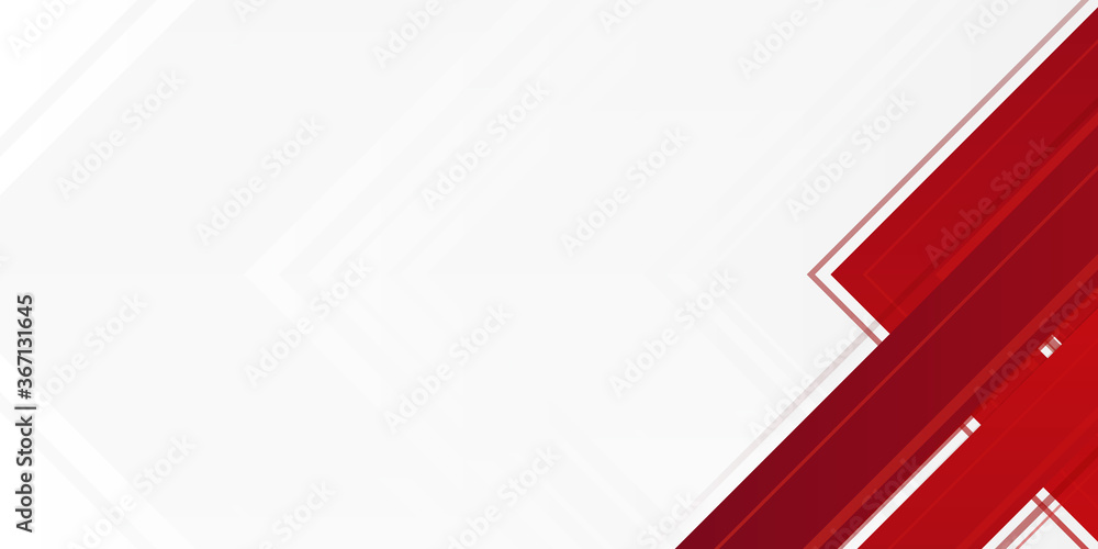 Poster abstract line light silver with red overlap layers background with white background design