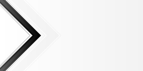 Modern abstract black stripes on white background with arrow elemen and copy blank space