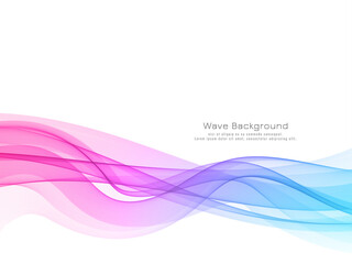 Abstract colorful wave modern background
