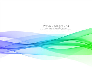 Obraz premium Modern colorful wave decorative background