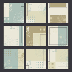 set of vintage posts for social networks "Provence"